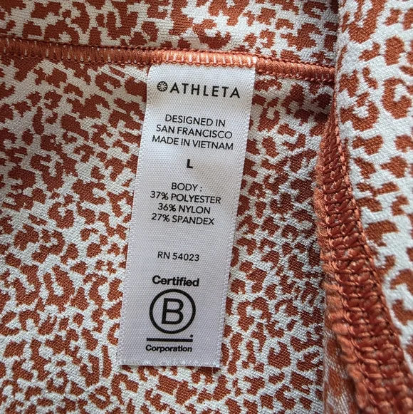 Athleta Salutation Stash Hi-Rise Leggings – Speckled Rust Print – Women’s Size L - Picture 6 of 13